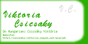 viktoria csicsaky business card